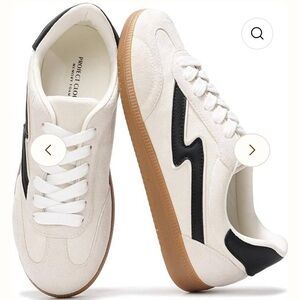 Women's Cream and Black Sneakers